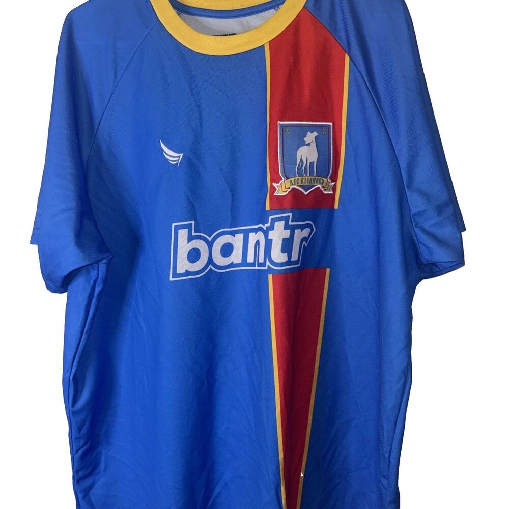 Ted Lasso AFC Richmond Bantr Soccer Jersey Shirt XL Blue Red Yellow